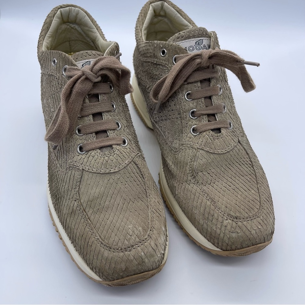 Hogan Interactive Tennis Shoes Logo Metallic Snake Python 9.5